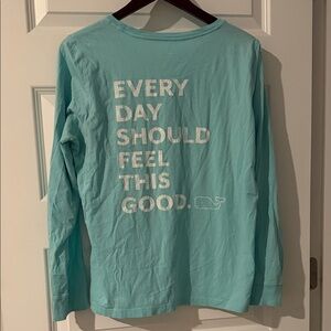 Vineyard Vines Light Blue Long Sleeve Pocket Shirt Whale Logo